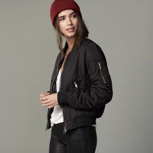 NWT Black Top Shop Bomber Gold Zipper Detail US 12